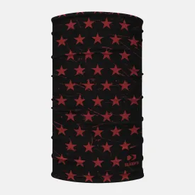 Stars Black Maroon Neck Gaiter