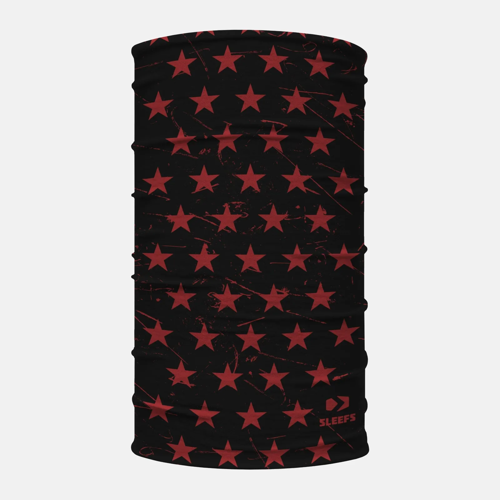 Stars Black Maroon Neck Gaiter
