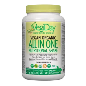 VegiDay Vegan Organic All in One Nutritional Shake Natural Unflavoured Powder