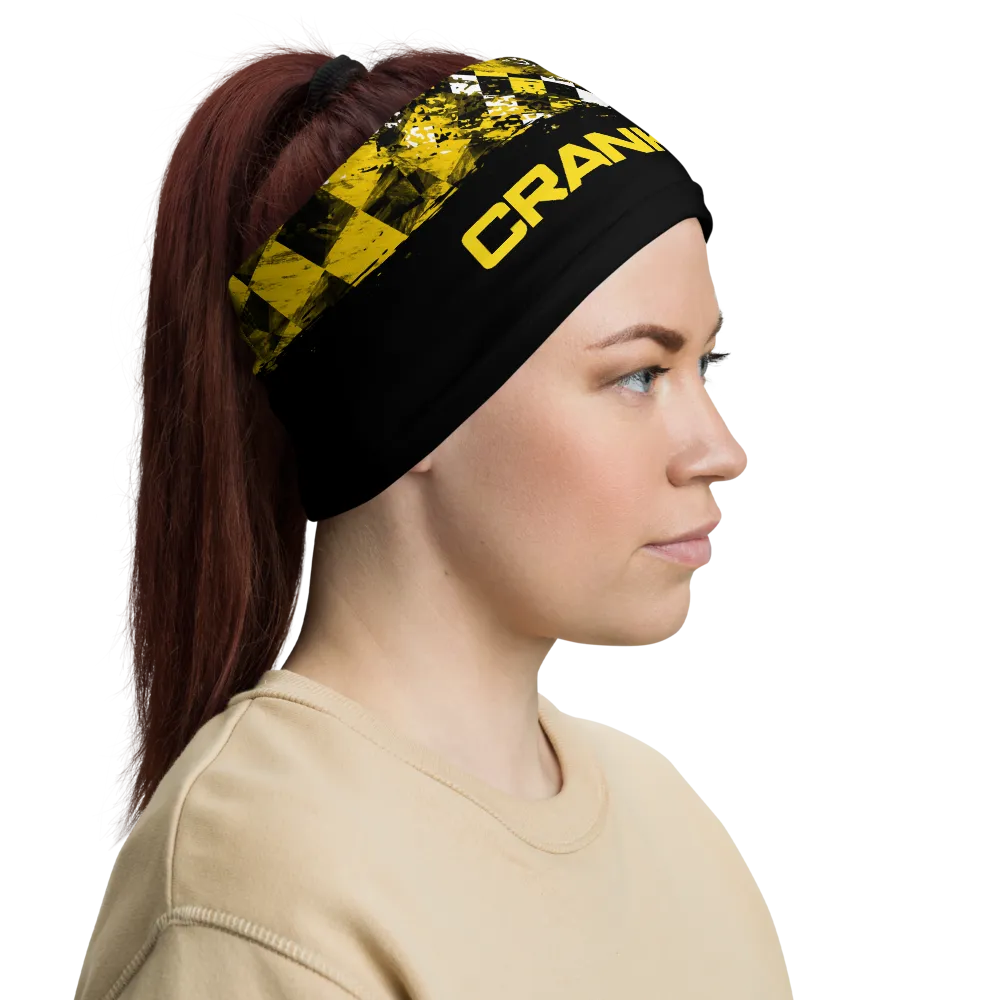 Yellow and Black Checker Face Mask / Neck Gaiter
