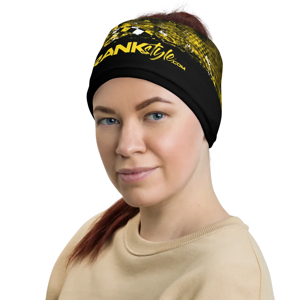 Yellow and Black Checker Face Mask / Neck Gaiter