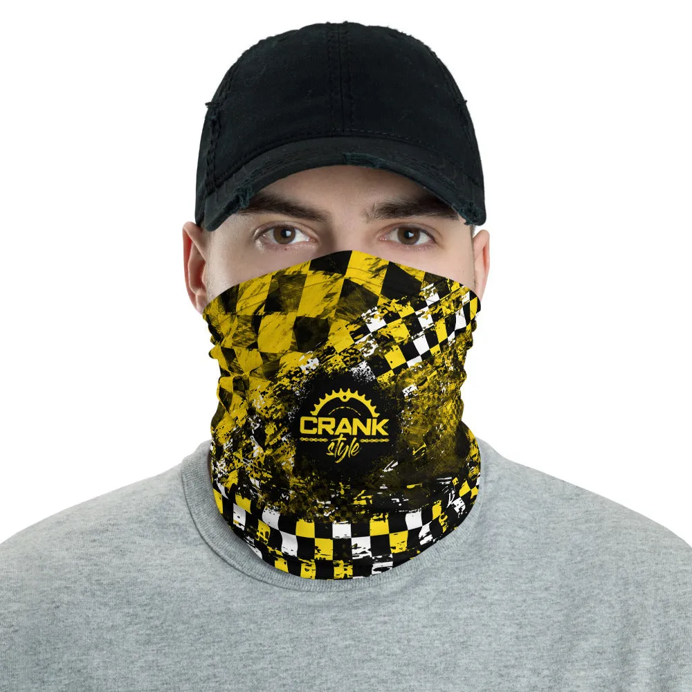 Yellow and Black Checker Face Mask / Neck Gaiter